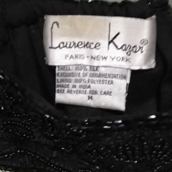 Vintage LAURENCE KAZAR BEADED SEQUIN SPAGHETTI TOP - Picture 3 of 6